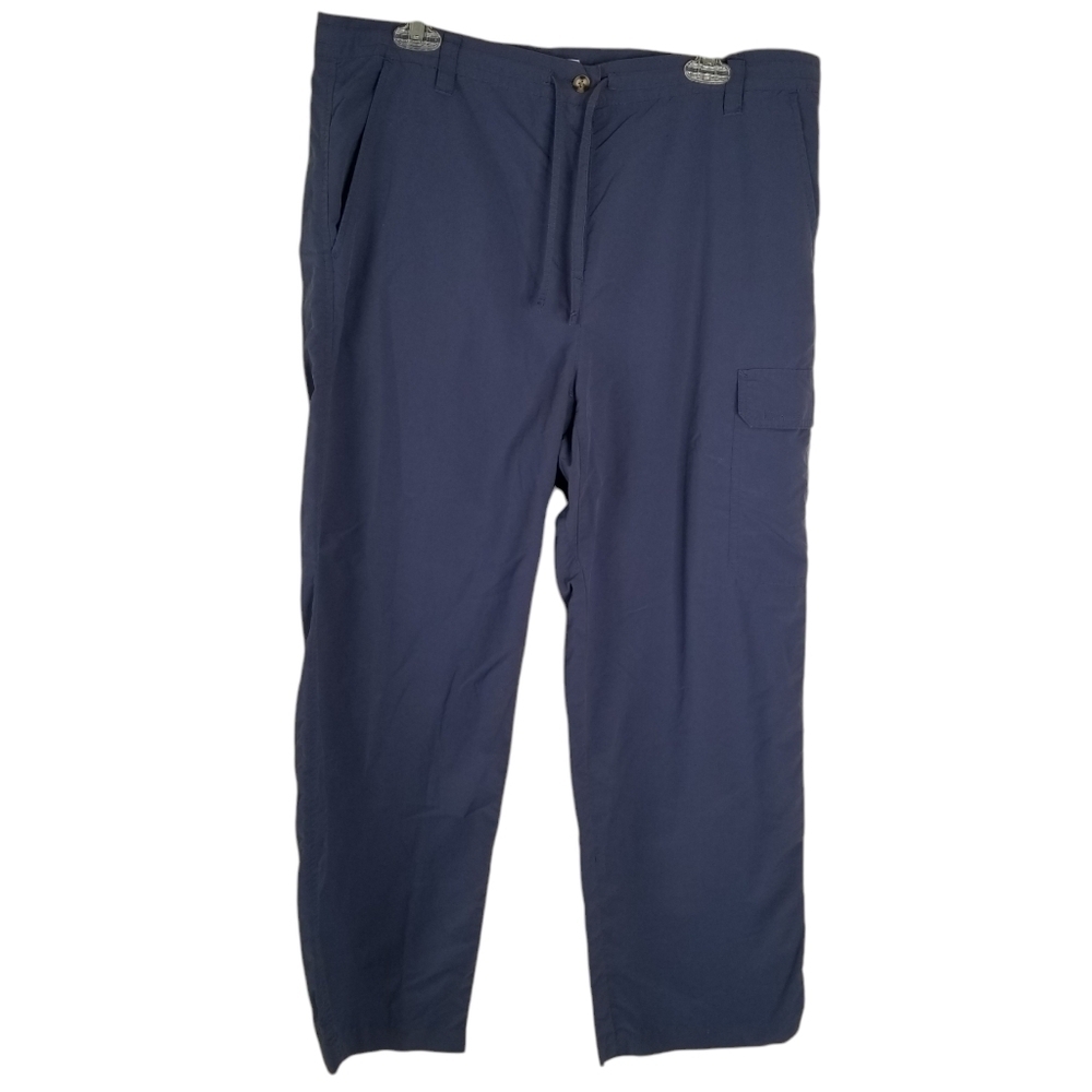 The North Face Vintage Blue Cargo Pants Size L Button Fly Outdoor Hiking Camping